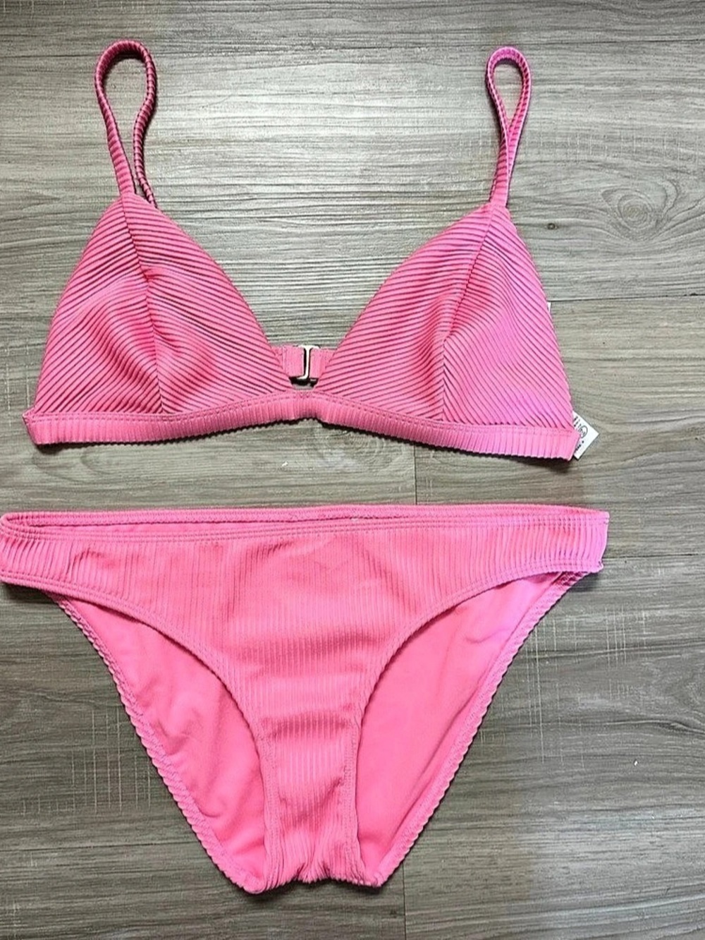 Hollister Ribbed Bikini in Pink Size Large Like New